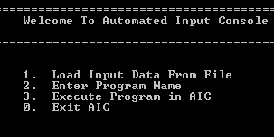 Automated Input Console Screenshot